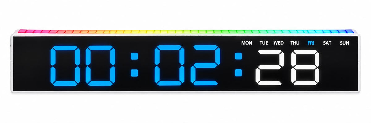 RELOJ DIGITAL LED CON LUZ RGB