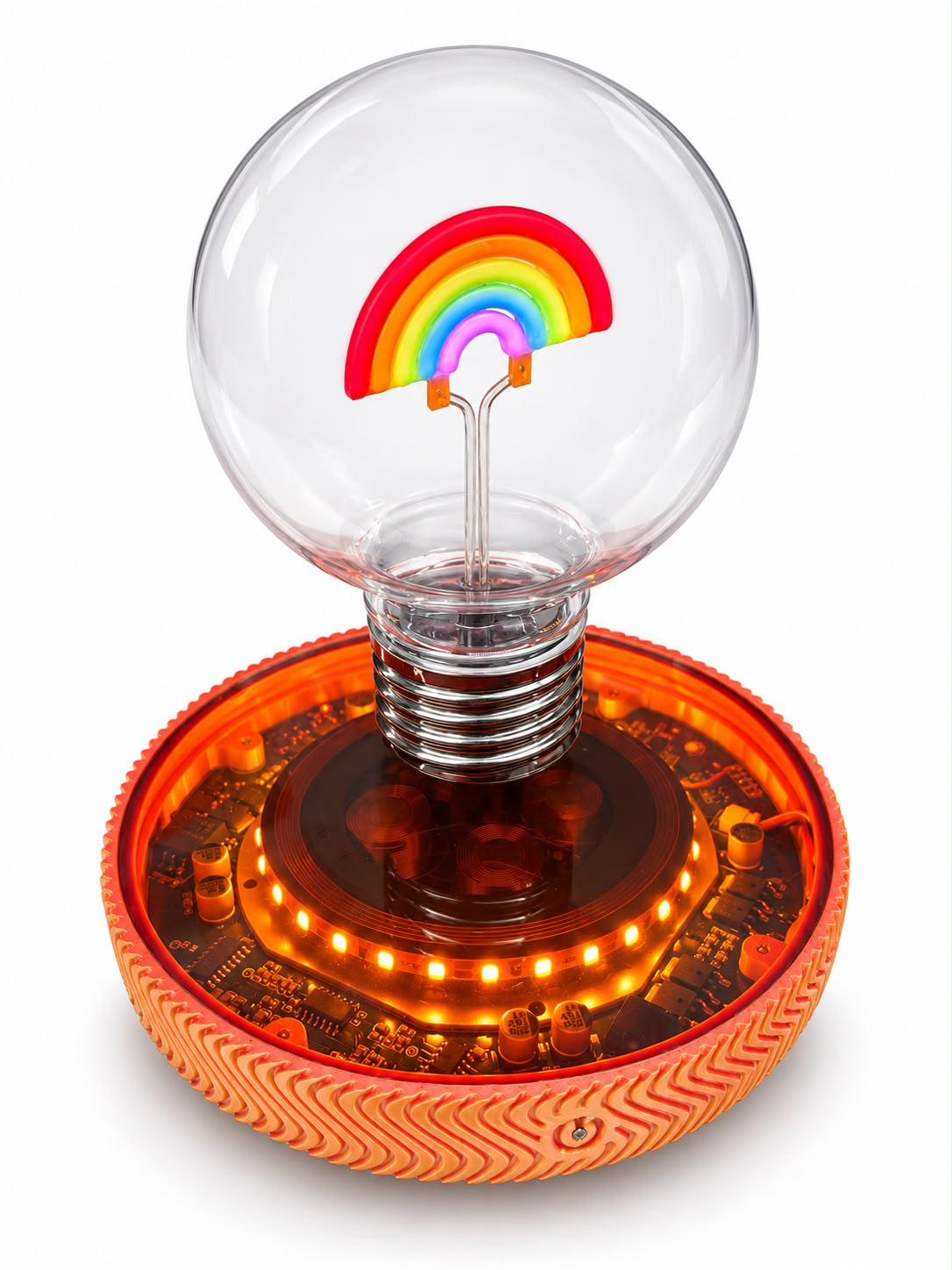 Bombillo levitante multicolor