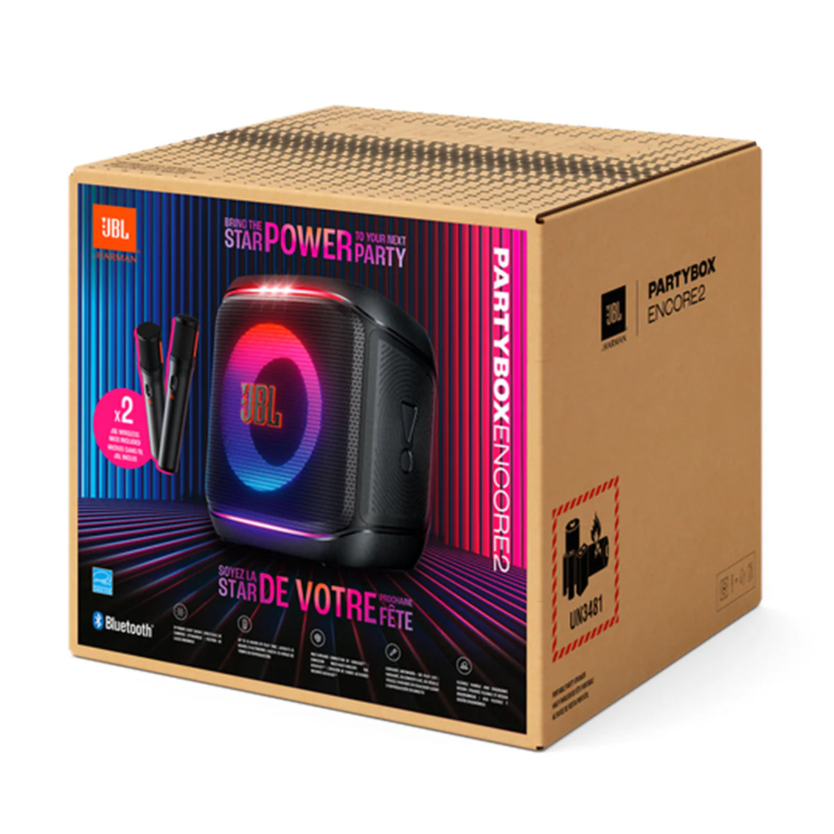 JBL PARTYBOX ENCORE 2 + 2 MICROFONOS