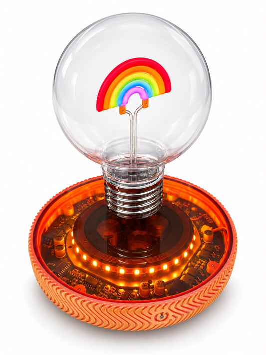 Bombillo levitante multicolor